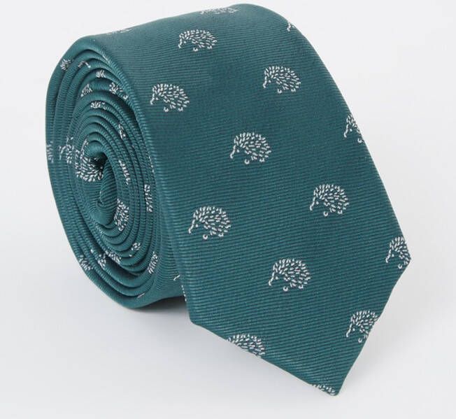 mango man Stropdas met dierenprint