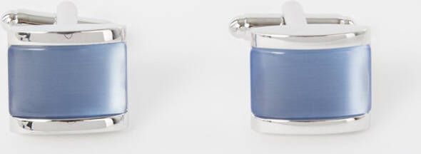 Manchetknoop Profuomo vierkant catseye blue ONE SIZE