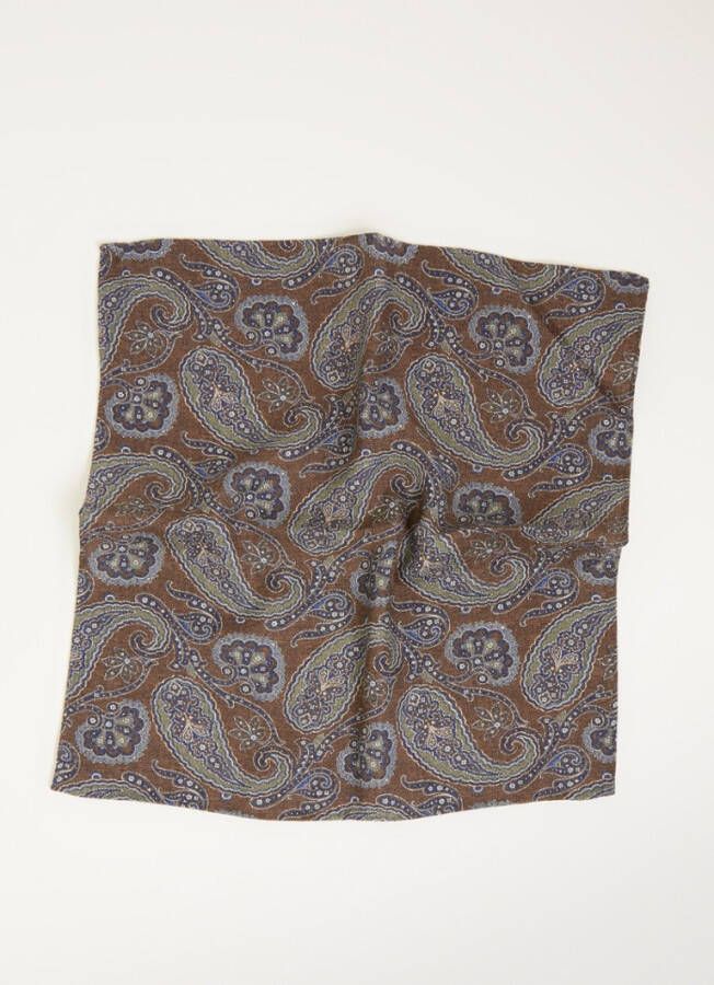 Profuomo Pochet van zijde met paisley dessin