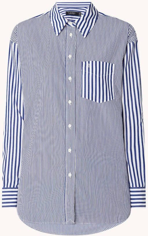 Ralph Lauren Blouse met streepprint en borstzak
