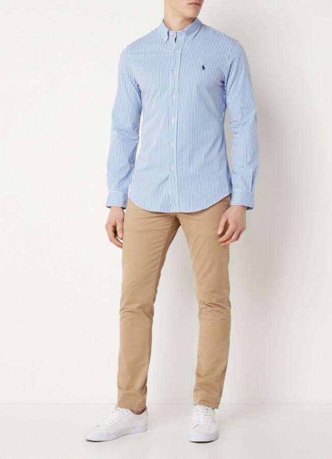 Polo Ralph Lauren Overhemd Lange Mouw CHEMISE AJUSTEE SLIM FIT EN POPELINE RAYE