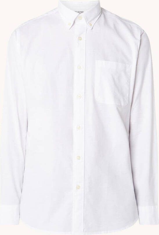 Selected Homme Regrick regular fit overhemd van biologisch katoen met borstzak