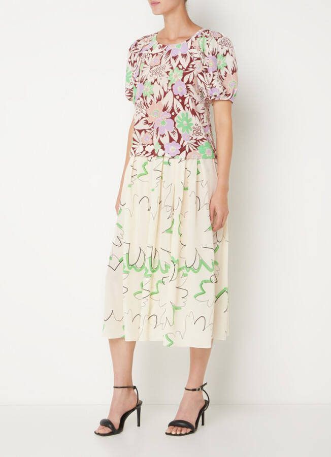 Ted Baker Elliino midi jurk van zijde met bloemenprint
