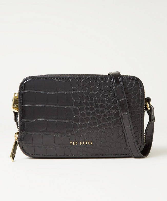Ted Baker Stina Double Zip Camera Bag Black , Zwart, Dames
