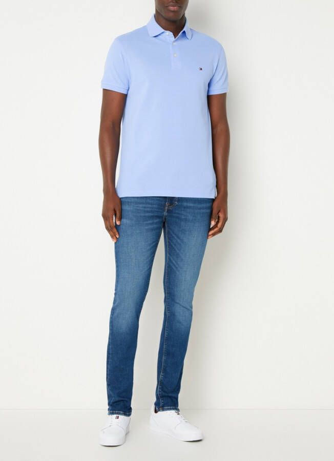 Tommy hilfiger 1985 Collection Piqué Stretch Polo Vessel Blue Heren