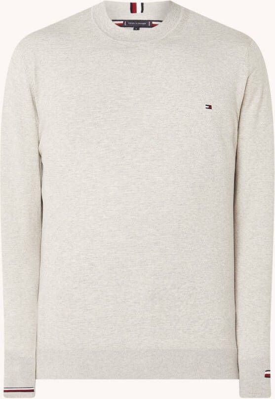 Tommy Hilfiger Fijngebreide pullover met gemê, leerd dessin