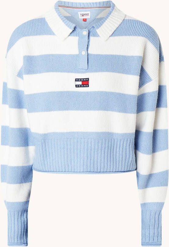 Tommy Hilfiger Oversized trui met polokraag en streepprint