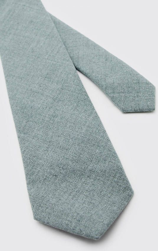 boohoo Dunne Effen Core Stropdas, Grey Marl