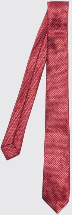 boohoo Dunne Stropdas Met Textuur, Burgundy