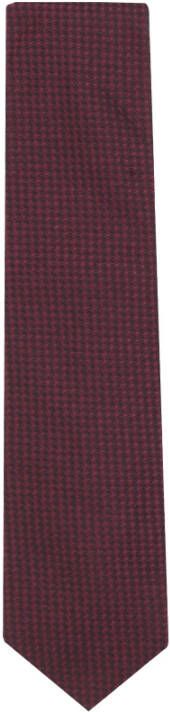 Profuomo zijden stropdas dessin rood Heren