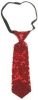 Confetti Mini stropdas rood met pailletten online kopen