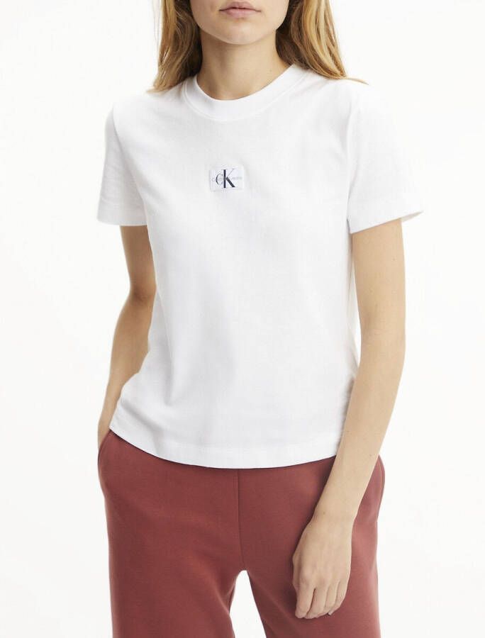 Calvin klein T shirt met ronde hals en korte mouwen