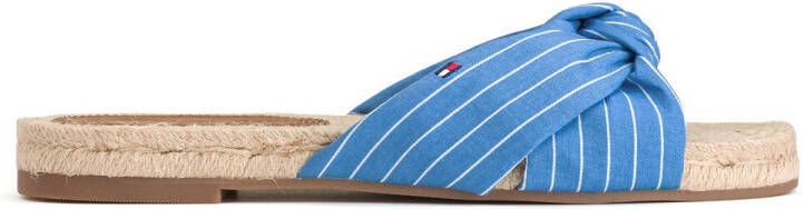 Tommy Hilfiger Slippers TH STRIPES FLAT ESPADRILLE in smalle vorm