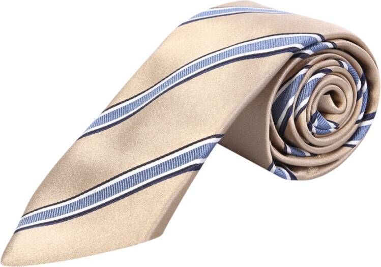 BRUNELLO CUCINELLI Silk striped tie Brunello Cucinelli, Beige, Heren