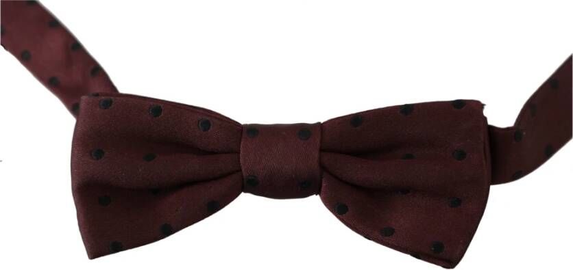 Dolce & Gabbana Silk Adjustable Neck Papillon Bow Tie , Zwart, Heren