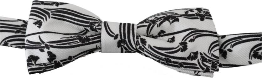Dolce & Gabbana Adjustable Neck Papillon Bow Tie , Wit, Heren