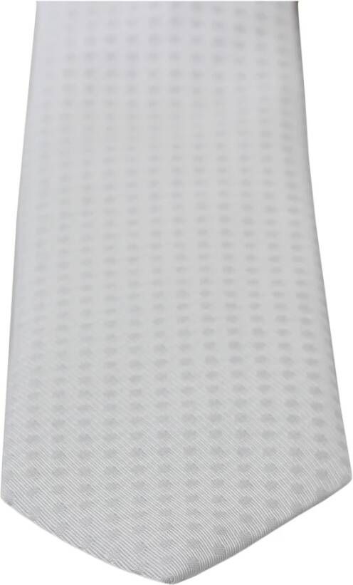 Dolce & Gabbana Patroon van de Stip Stropdas , Wit, Heren