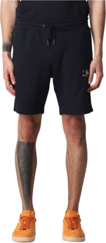 Tommy Hilfiger Regular Fit Korte joggingbroek donkerblauw, Effen