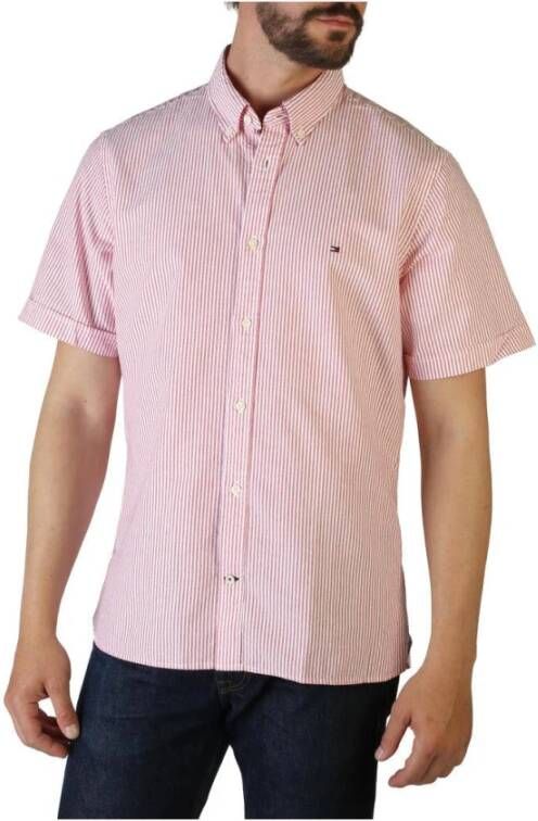 Tommy Hilfiger Korte mouwen Overhemden Rood Heren