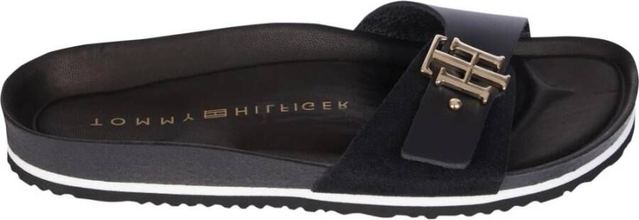 Tommy Hilfiger Slippers TH MOLDED FOOTBED SANDAL in smalle schoenwijdte, met th sierelement