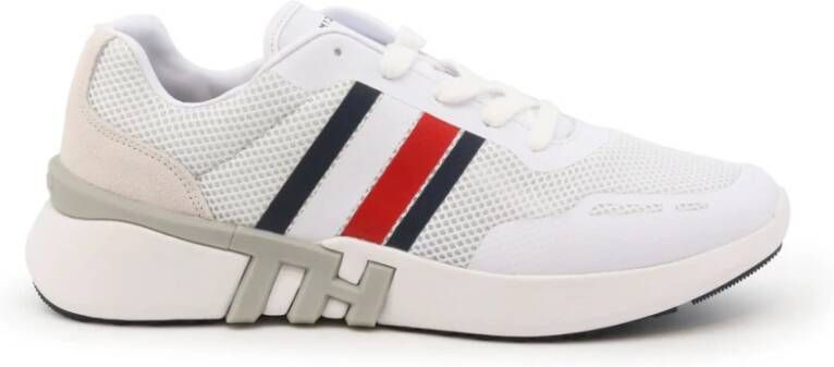 Tommy Hilfiger Corporate TH Runner sneakers wit/donkerblauw/rood