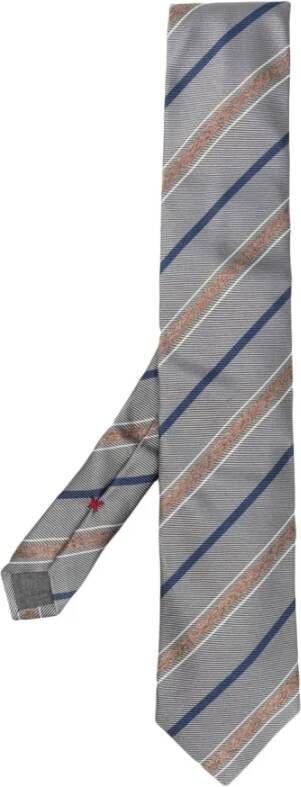 BRUNELLO CUCINELLI Printed TIE , Grijs, Heren