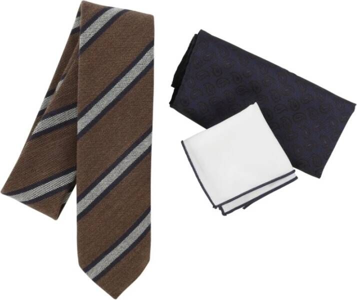Clean Cut Stropdas CC TIE Hankie BOX , Bruin, Heren