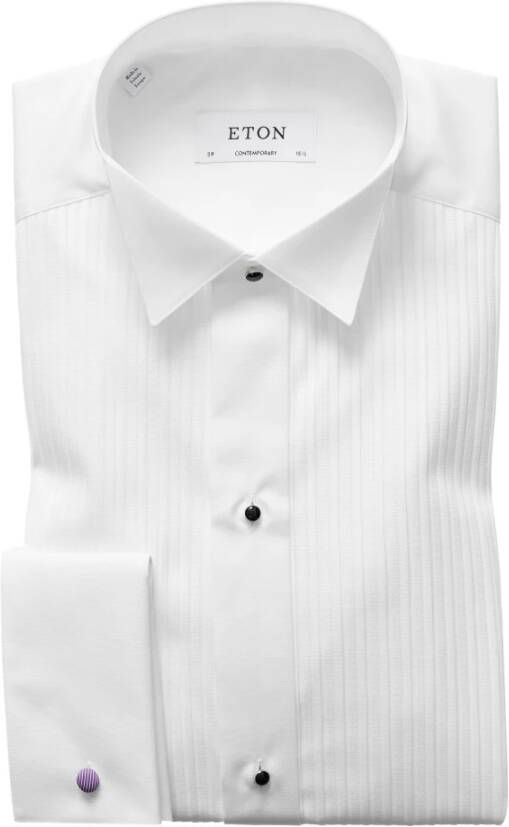 Overhemed Eton wit plissé Contemporary Fit 44