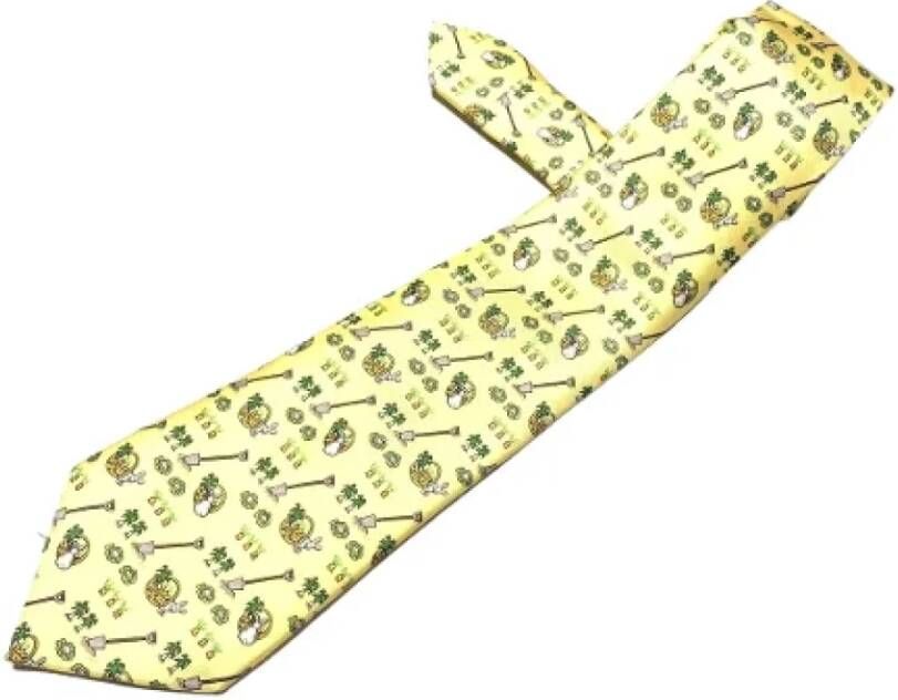 Hermès Vintage Pre owned Silk home office , Geel, Heren