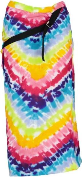 Kenzo Tie en kleurstofrok , Blauw, Dames