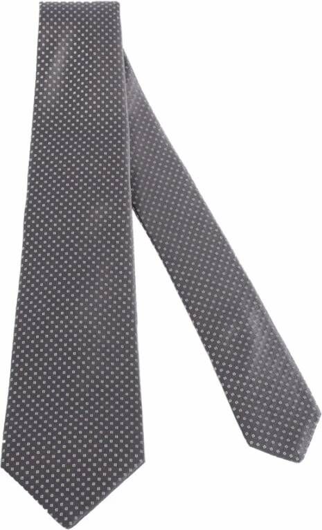 Kiton Zijden das , Grijs, Heren