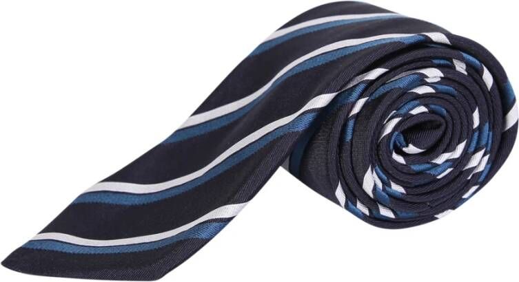 Lardini Gestreepte stropdas in zijde Lardini, Blauw, Heren