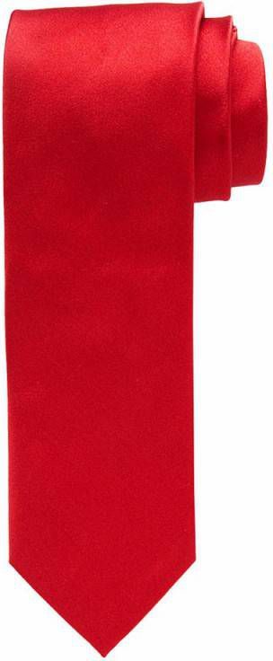 Profuomo satijn zijde das rood ONE SIZE