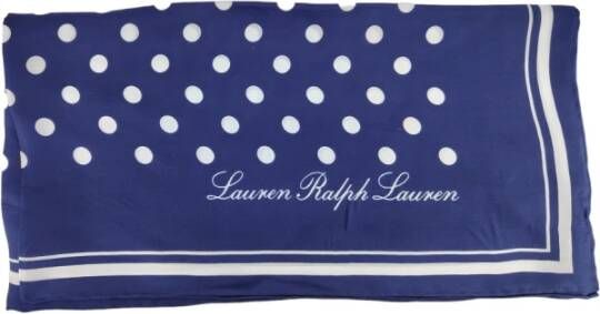 Ralph Lauren Zijdeachtige sjaal , Blauw, Dames