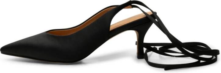 Shoe the Bear Amia tie up pump satin Black Satin , Zwart, Dames