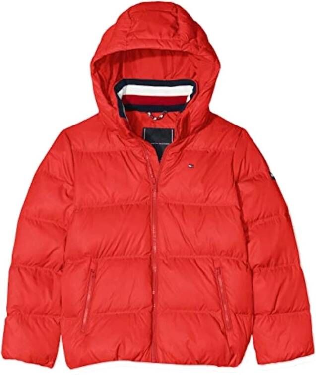 Tommy Hilfiger Chaqueta essentieel naar beneden , Rood, Heren