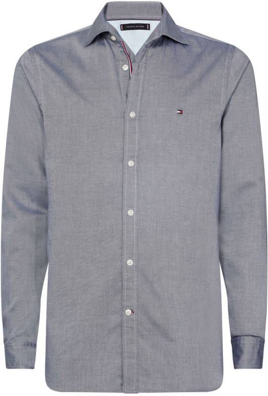 Tommy Hilfiger The Flex slim fit overhemd met gemêleerd dessin
