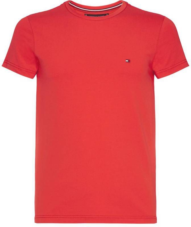Tommy Hilfiger Stretch slank fit t shirt , Rood, Heren