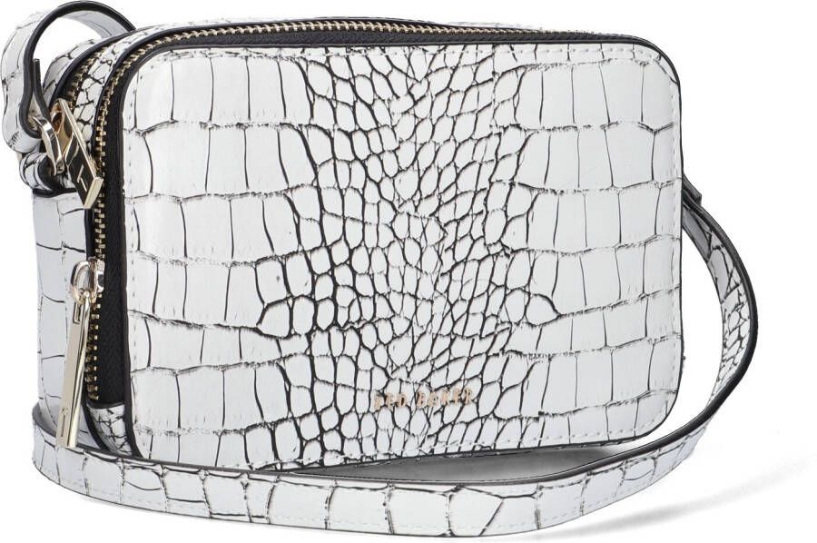 Ted Baker Stina double zip mini camera bag white