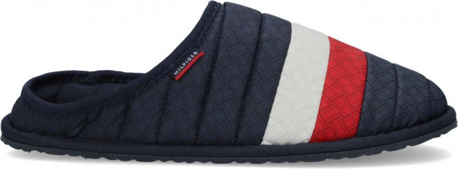 Tommy Hilfiger Blauwe Pantoffels Corporate Padded Homeslipper
