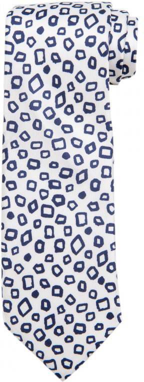 Profuomo Stropdas wit zijde motief