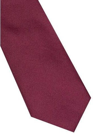 ETERNA Dunne stropdas donkerrood, Effen