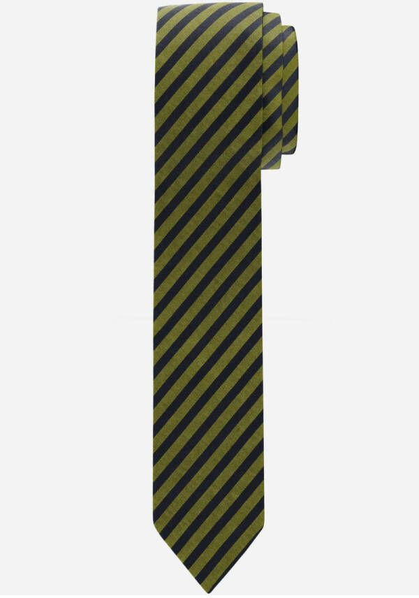 OLYMP Stropdas groen, Horizontale strepen