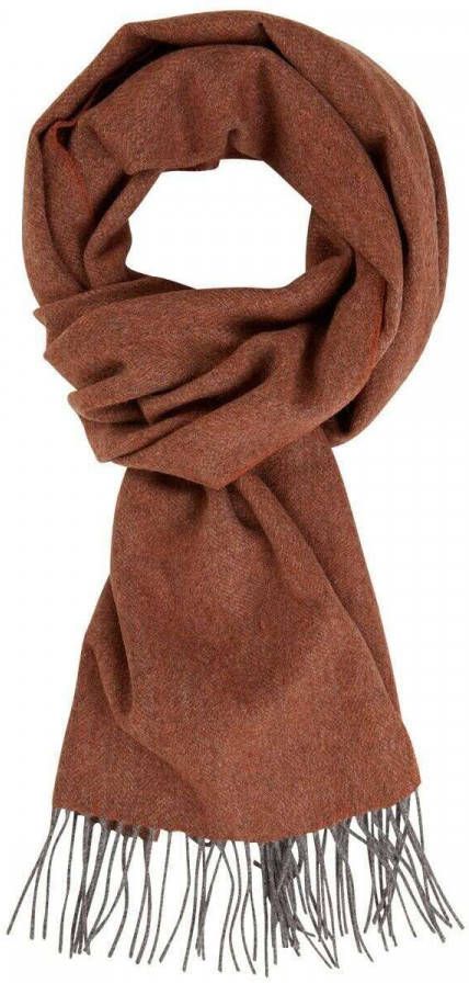 Profuomo Sjaal Wol Geweven Oranje