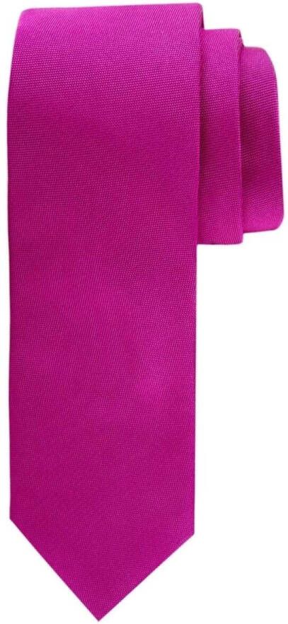 Stropdas Profuomo fuchsia puur zijde ONE SIZE