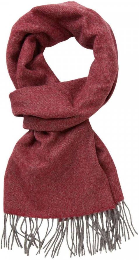 Profuomo Sjaal Geweven Bordeaux Rood