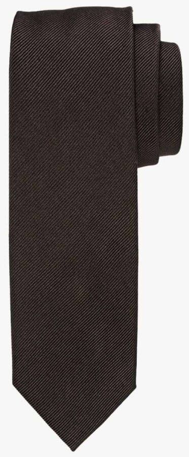 Profuomo Stropdas donkerbruin, Effen