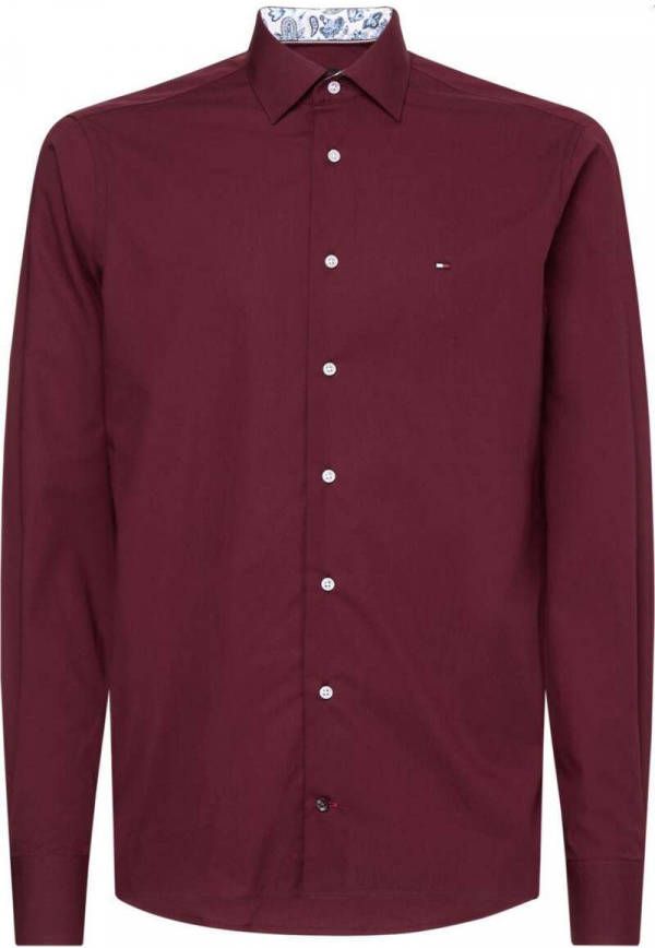 Tommy Hilfiger Regular Fit Overhemd rood, Effen