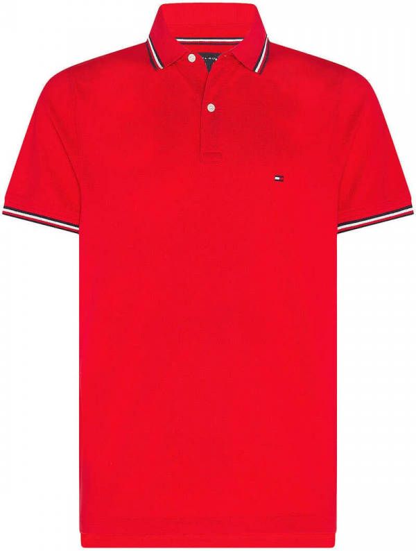 Tommy Hilfiger Slim fit polo van biologisch katoen met getipte boord