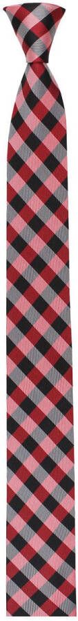 Venti Slim Krawatte Stropdas rood, Ruit